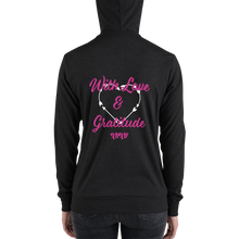 Load image into Gallery viewer, Kisses with Love & Gratitude zip hoodie
