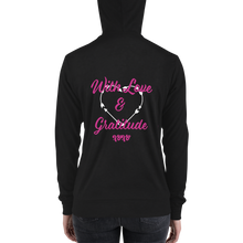Load image into Gallery viewer, Kisses with Love & Gratitude zip hoodie