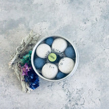 Load image into Gallery viewer, Blue Flower Diffuser Tin with Calm Essential Oil