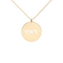 Load image into Gallery viewer, RWR Engraved Silver Disc Necklace