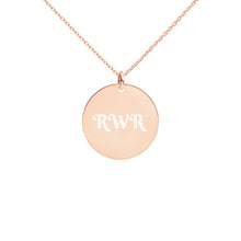 Load image into Gallery viewer, RWR Engraved Silver Disc Necklace