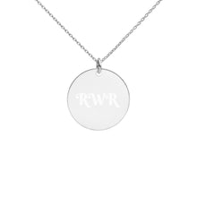 Load image into Gallery viewer, RWR Engraved Silver Disc Necklace