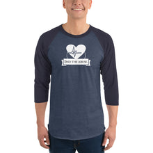 Load image into Gallery viewer, End The Abuse. 3/4 sleeve raglan shirt