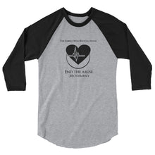 Load image into Gallery viewer, End The Abuse RWR Movement 3/4 sleeve Baseball T-shirt