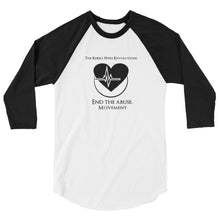 Load image into Gallery viewer, End The Abuse RWR Movement 3/4 sleeve Baseball T-shirt