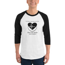 Load image into Gallery viewer, End The Abuse RWR Movement 3/4 sleeve Baseball T-shirt