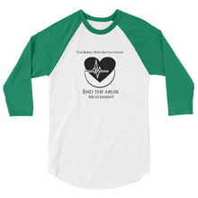 Load image into Gallery viewer, End The Abuse RWR Movement 3/4 sleeve Baseball T-shirt