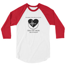 Load image into Gallery viewer, End The Abuse RWR Movement 3/4 sleeve Baseball T-shirt
