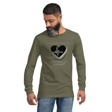 Load image into Gallery viewer, End The Abuse RWR Movement Slim Fit Long Sleeve Tee with outline & shadow