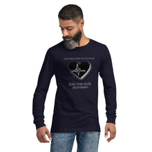 Load image into Gallery viewer, End The Abuse RWR Movement Slim Fit Long Sleeve Tee with outline & shadow