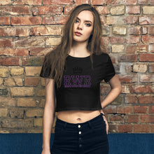 Load image into Gallery viewer, RWR University Victory Crown Collection Women’s Crop Tee