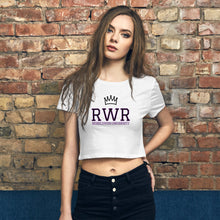 Load image into Gallery viewer, RWR University Victory Crown Collection Women’s Crop Tee