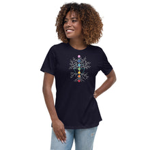Load image into Gallery viewer, Ladies Chakra Tree of Life Relaxed T-Shirt