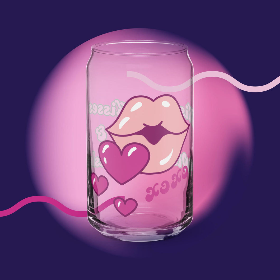 Kisses & Wishes Soda Pop glass
