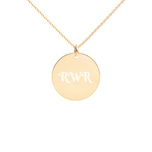 Load image into Gallery viewer, RWR Engraved Silver Disc Necklace
