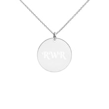 Load image into Gallery viewer, RWR Engraved Silver Disc Necklace
