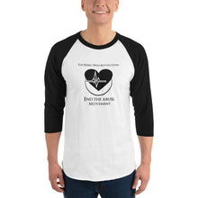 Load image into Gallery viewer, End The Abuse RWR Movement 3/4 sleeve Baseball  T-shirt
