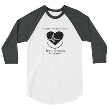Load image into Gallery viewer, End The Abuse RWR Movement 3/4 sleeve Baseball  T-shirt

